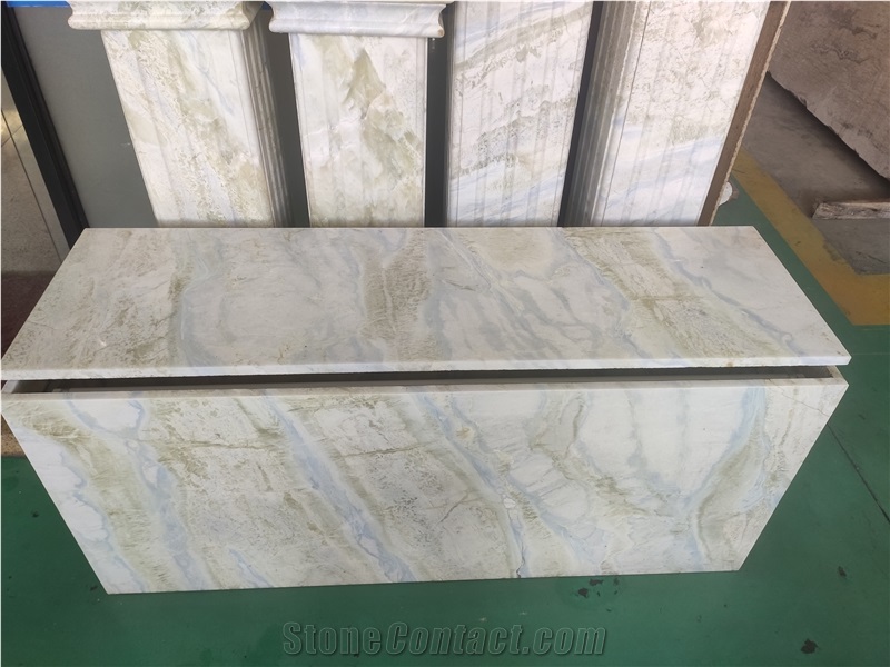 Emerald Jade Blue River Marble Lemon Ice Slab Tile