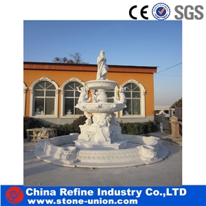 Garden White Marble Fountains,Outdoor Waterfalls
