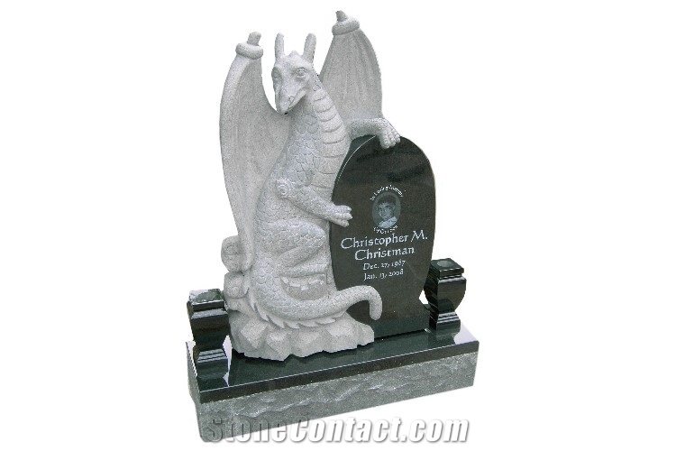 Red Granite Headstone,Western Style Granite Monuments