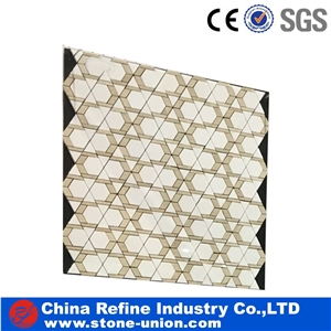 Hexagon Mosaic Tiles,Bianco Carrara Mosaic