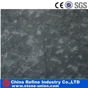 Mongolia Black Basalt Tiles, Flamed Floor Tiles