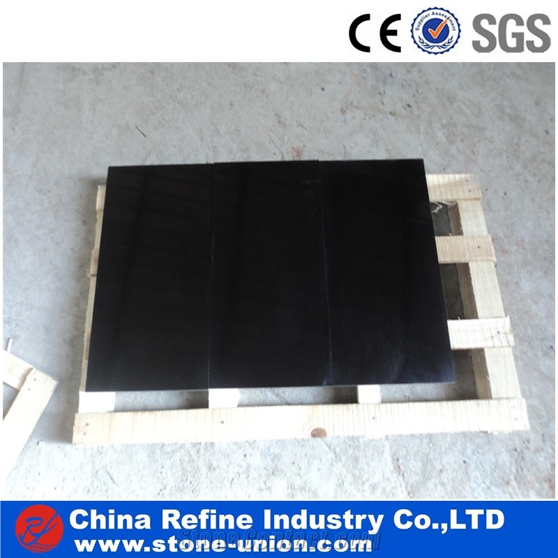 Mongolia Black Basalt Tiles, Flamed Floor Tiles