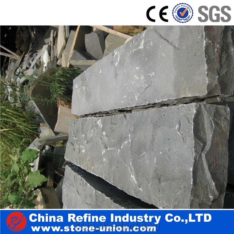 Natural Split Hainan Black Basalt Kerbstone
