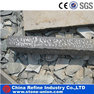 Natural Split Hainan Black Basalt Kerbstone