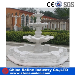 Pure White Marble Exterior Sculptured Fountains