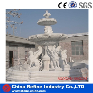 Outdoor Garden Decoration White Marble Water Fountain