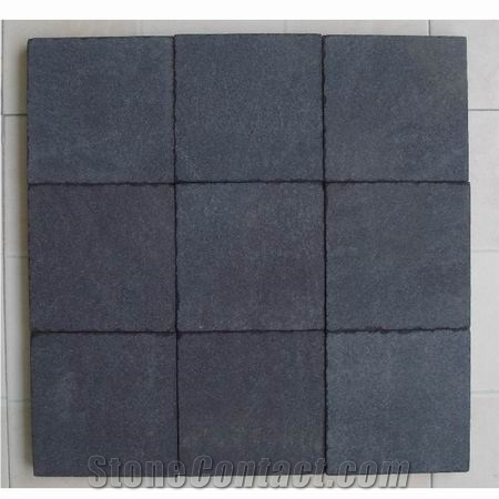 Tumbled Zhangpu Black Basalt Tiles,Black Basalt Floor Tiles
