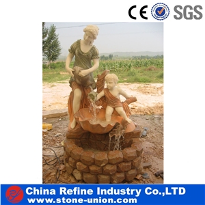 White Marble Carving Stone Fish Fountain