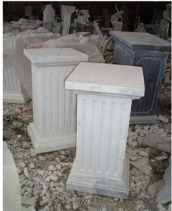 White Marble Garden Pillars / Roman Columns