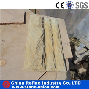 Yellow Sandstone Decoration Mushroom Stone Wall
