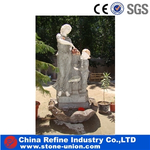 Yellow Sandstone Decorative Carving Fountain