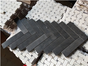 Black Basalt Mosaic Wall Floor Tiles