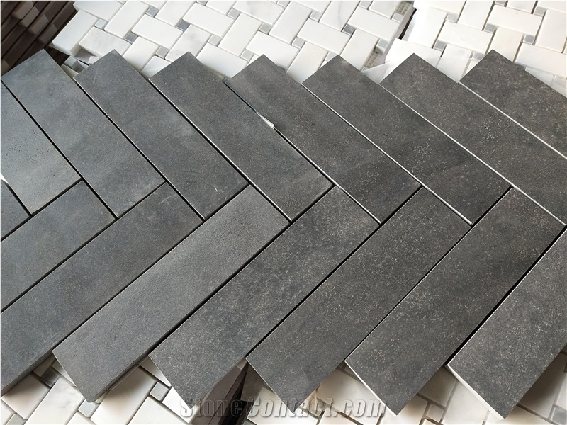 Black Basalt Mosaic Wall Floor Tiles
