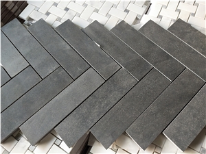 Black Basalt Mosaic Wall Floor Tiles