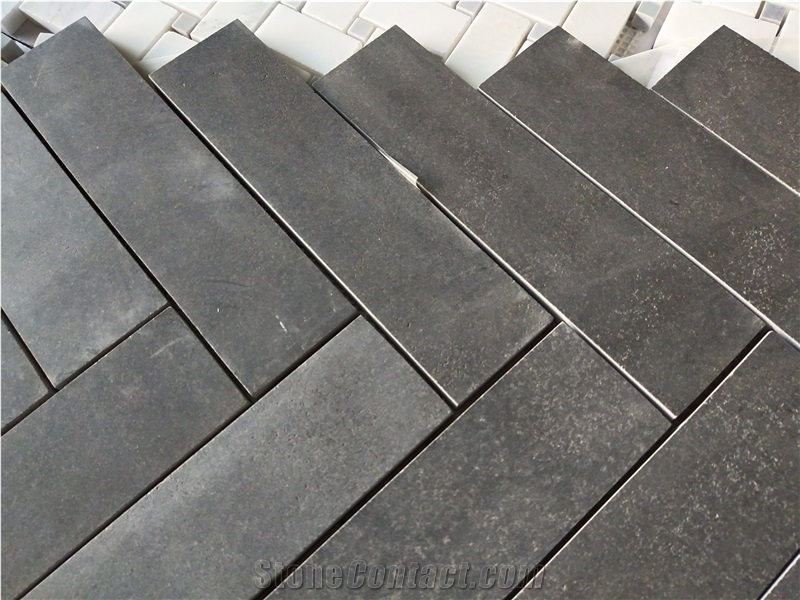 Black Basalt Mosaic Wall Floor Tiles