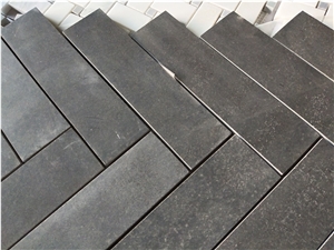 Black Basalt Mosaic Wall Floor Tiles