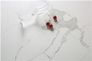 Calacatta Pearl White Quartz Slab for Countertop Calacatta Pearl White Quartz Slab for Countertop
