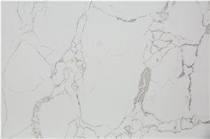 Calacatta Pearl White Quartz Slab for Countertop
