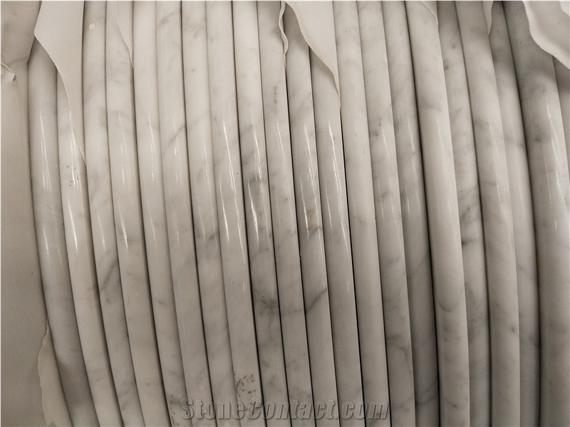 Round Carrara White Marble Table Top