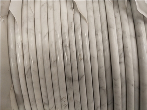 Round Carrara White Marble Table Top