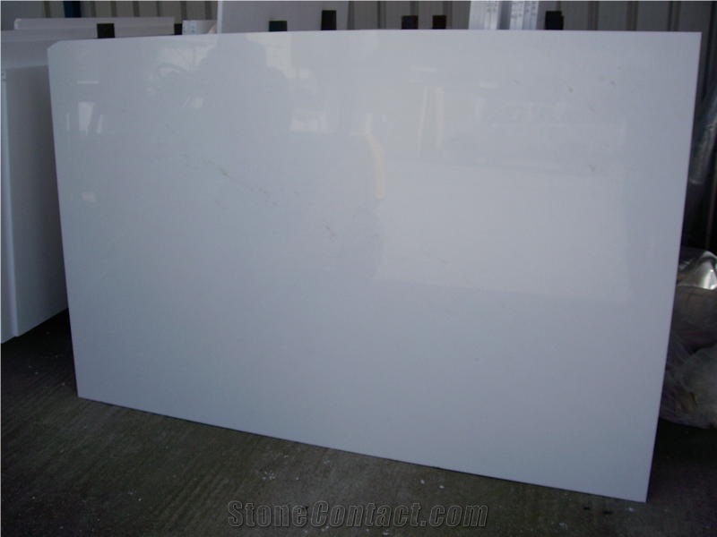 Thassos Marble Polished Slab Tiles, Red Lines