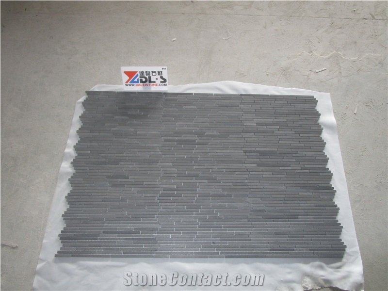Basalt Andesite Grey Hone Mosaic Linear Tile Stone