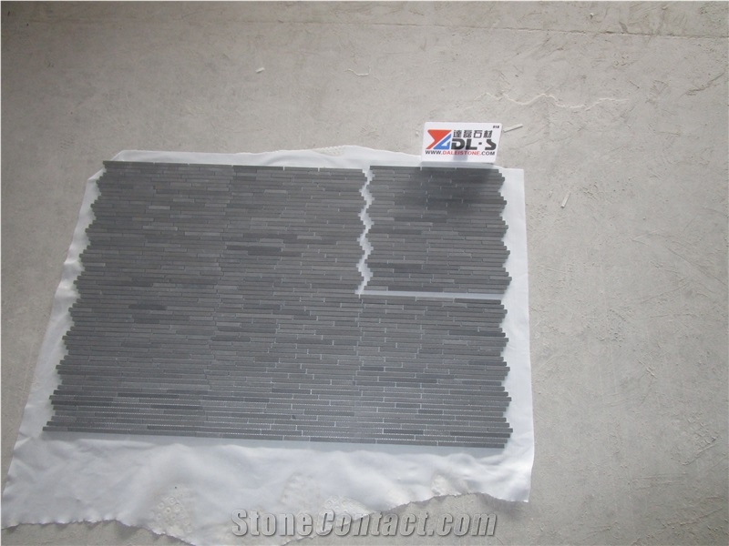 Basalt Andesite Grey Hone Mosaic Linear Tile Stone
