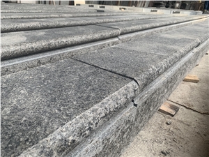 Black Granite Block Steps Stair Chair for Plaza