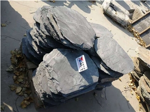 Black Slate Round Garden Stepper Stone Paver