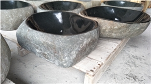 China River Stone Sinks Wash Basins Bathroom Set