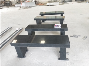 G654 Grey Black Granite Garden Street Bench Chairs
