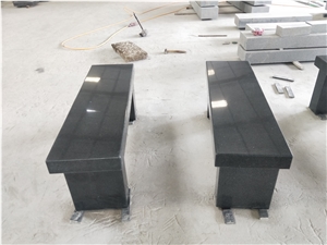 G654 Grey Black Granite Garden Street Bench Chairs