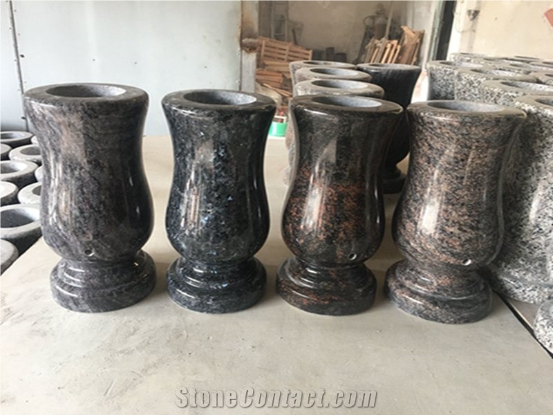 Grave Memorial Monumental Granite Vases