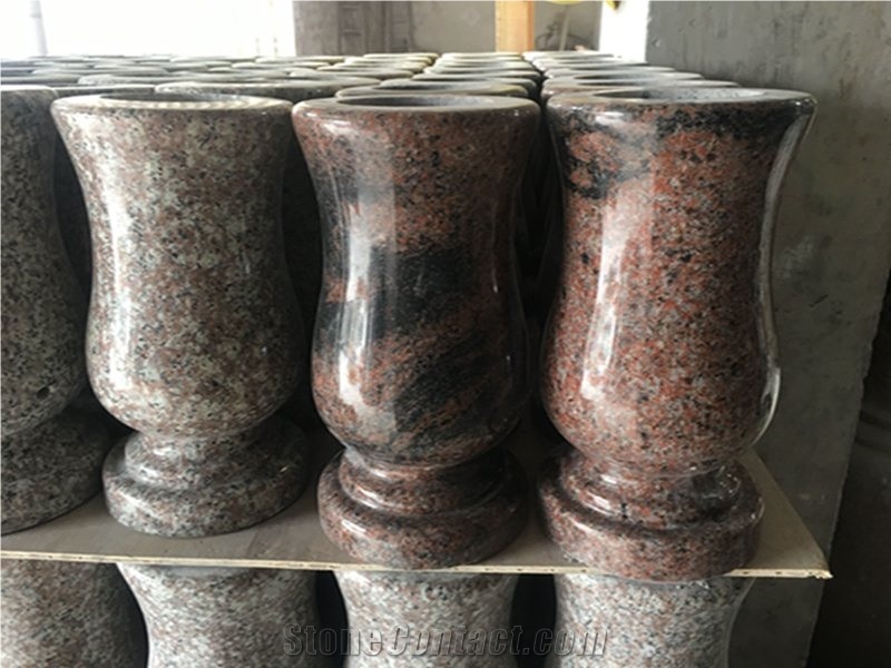 Grave Memorial Monumental Granite Vases
