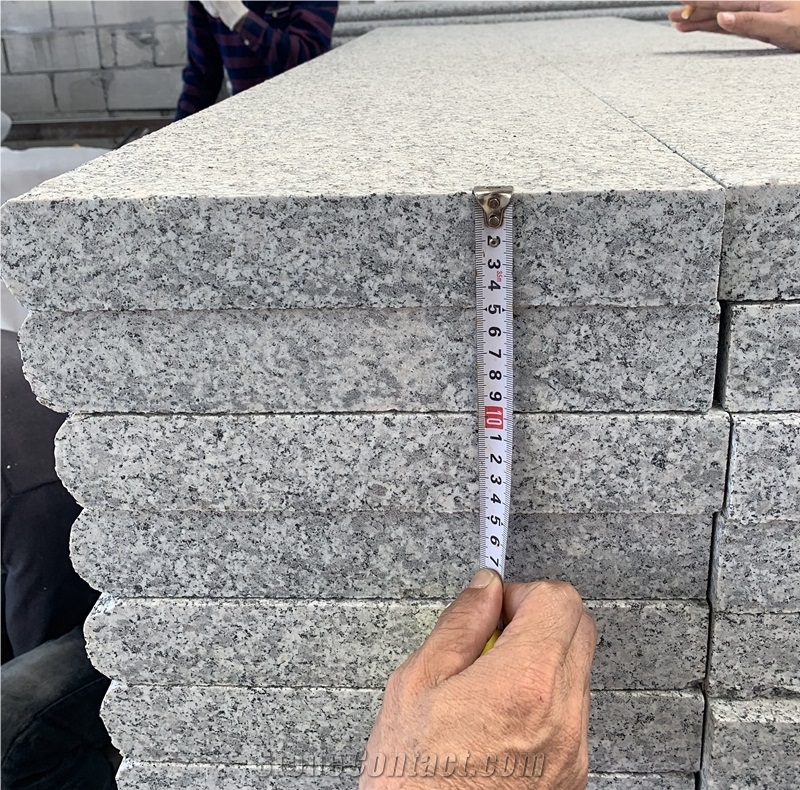 Grey Granite Stone Bullnose Stair Treads Steps