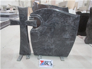 Hungary Bahama Blue Granite Cross Headstones