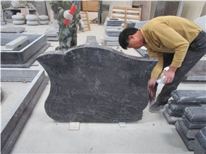 Hungary Bahama Blue Granite Cross Headstones