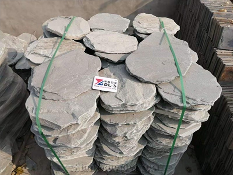 Lotus Green Slate Garden Decor Stepper Stone