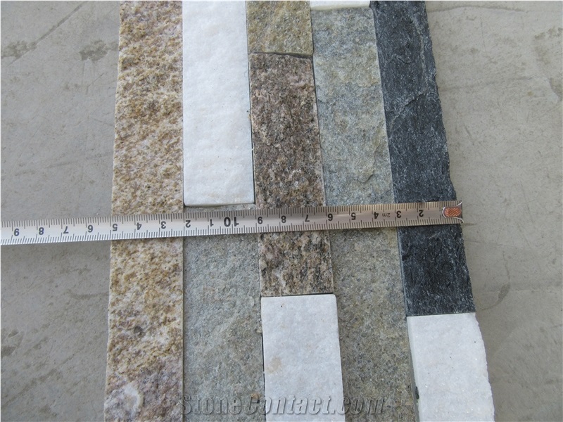 Multicolor Quartzite Split Face Culture Stone Veneer