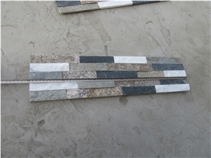 Multicolor Quartzite Split Face Culture Stone Veneer