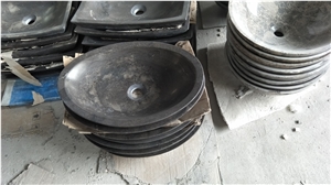 Natural Blue Limestone Honed Oval Sinks Basins