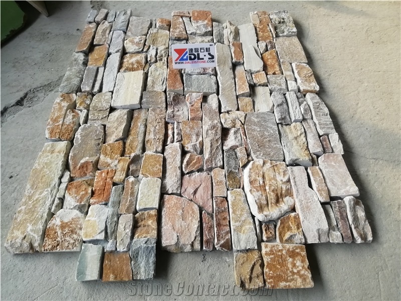 Yellow Wooden,Cultured Stone,Stacked Stone Veneer