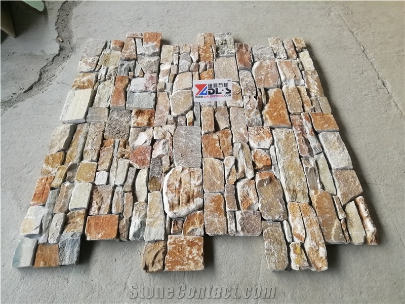 Yellow Wooden,Cultured Stone,Stacked Stone Veneer