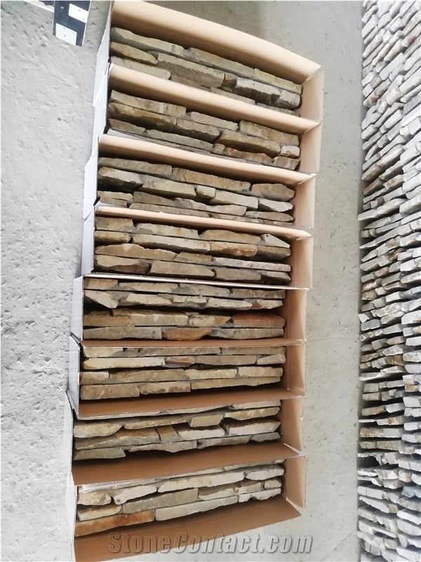 Yellow Wooden,Cultured Stone,Stacked Stone Veneer