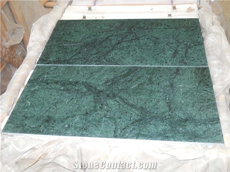 Forest Green Marble Slabs and Tiles