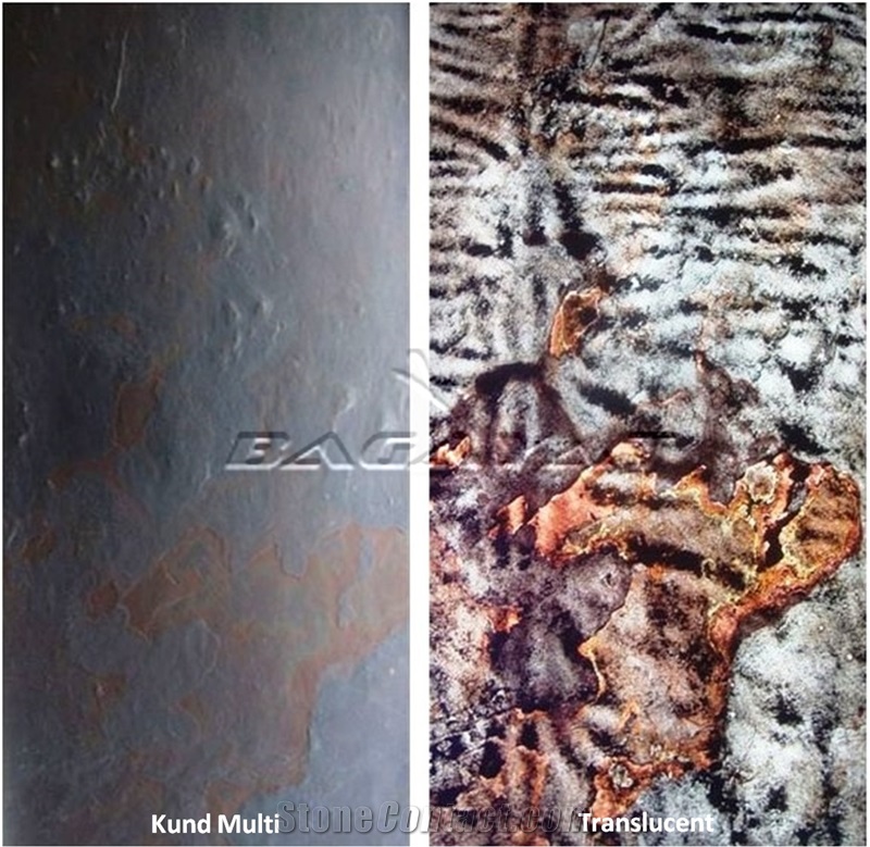 Kund Multicolor Slate Translucent Stone Veneer Sheets