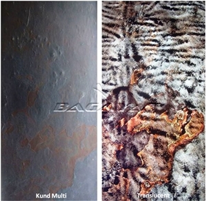 Kund Multicolor Slate Translucent Stone Veneer Sheets