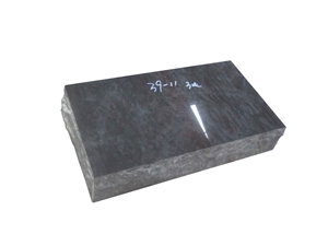 Blue Granite Flat Tombstone Headstone Monument