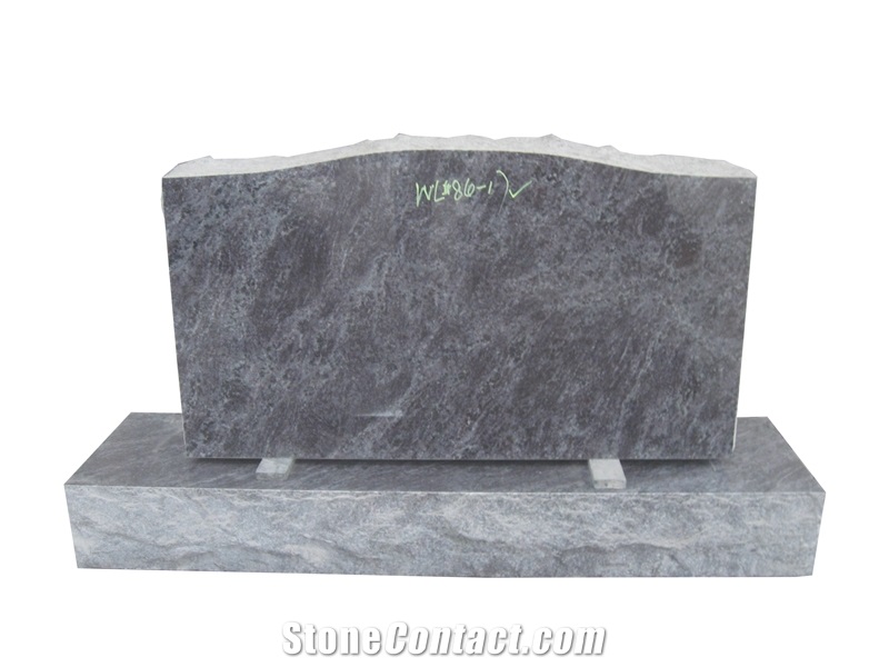 Blue Granite Uprigt Headstones Tombstone Monument