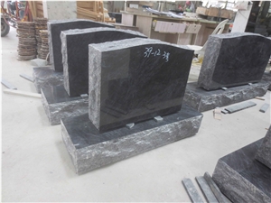 Blue Granite Uprigt Headstones Tombstone Monument
